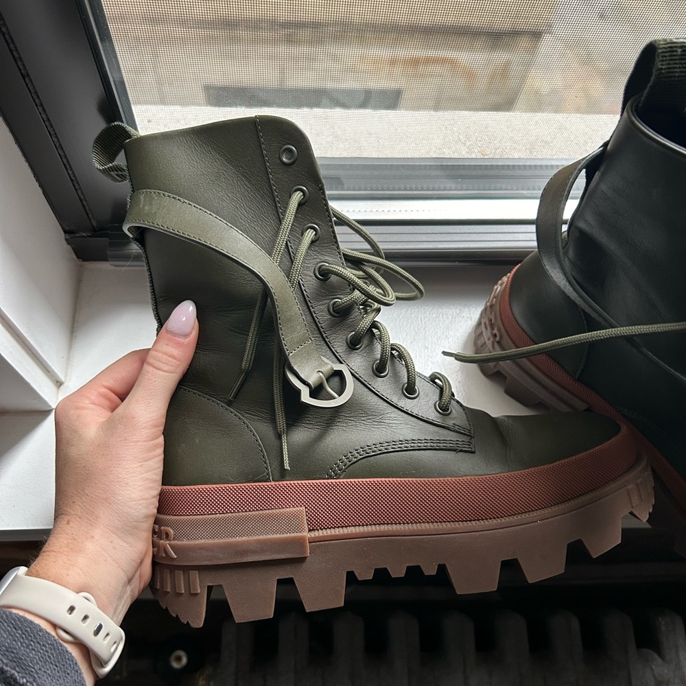 Moncler carinne olive green boots - Picture 4 of 4